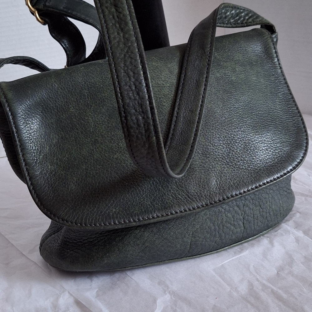Coach Dark Green Sonoma Pebbled Leather Crossbody Bag